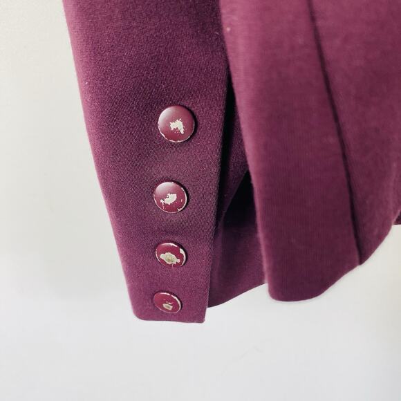 Torrid Jacket 1X Knit Hood Blazer Style Layered Look Red Gray - Picture 7 of 11